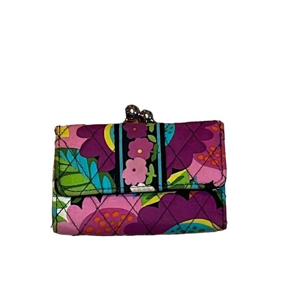 Vera Bradley Small Kisslock Wallet Va Va Bloom - Picture 1 of 7